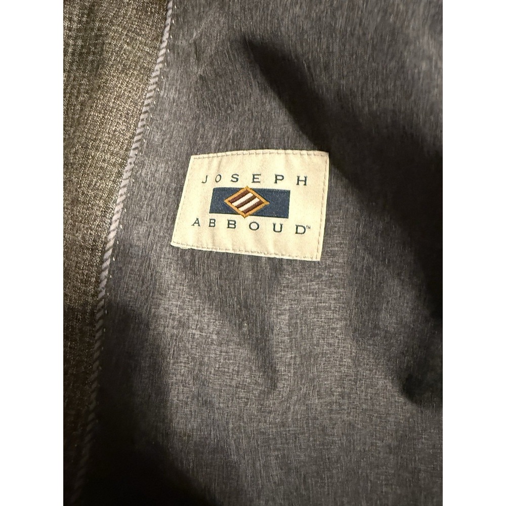 Joseph Abboud Lanificio di Pray 44R Blazer Sport Coat Jacket Gray Glen Plaid - Picture 10 of 11